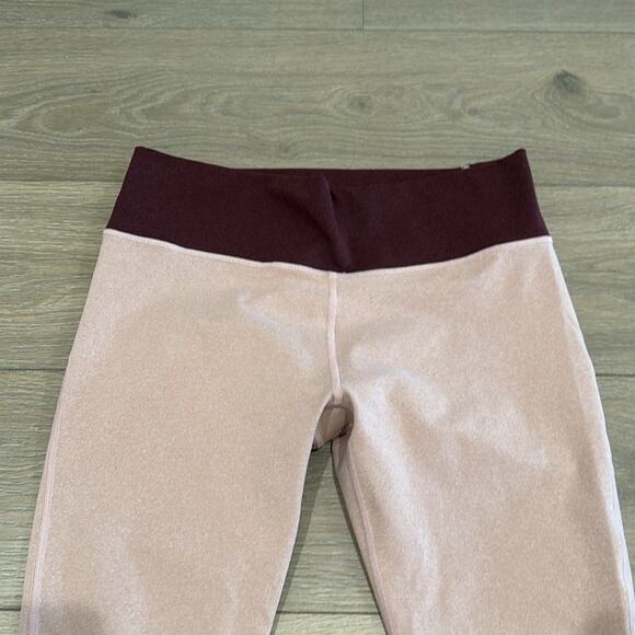 FABLETICS Heathered Pink Maroon High Rise Cropped Active Capri Bottoms Size XL - Picture 4 of 13